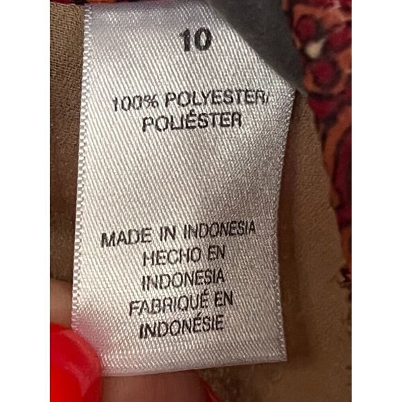 Retro Floral Jacket 10 Red Boho Striped Aztec Classic Chic Fuzzy Western 80s - Picture 3 of 12